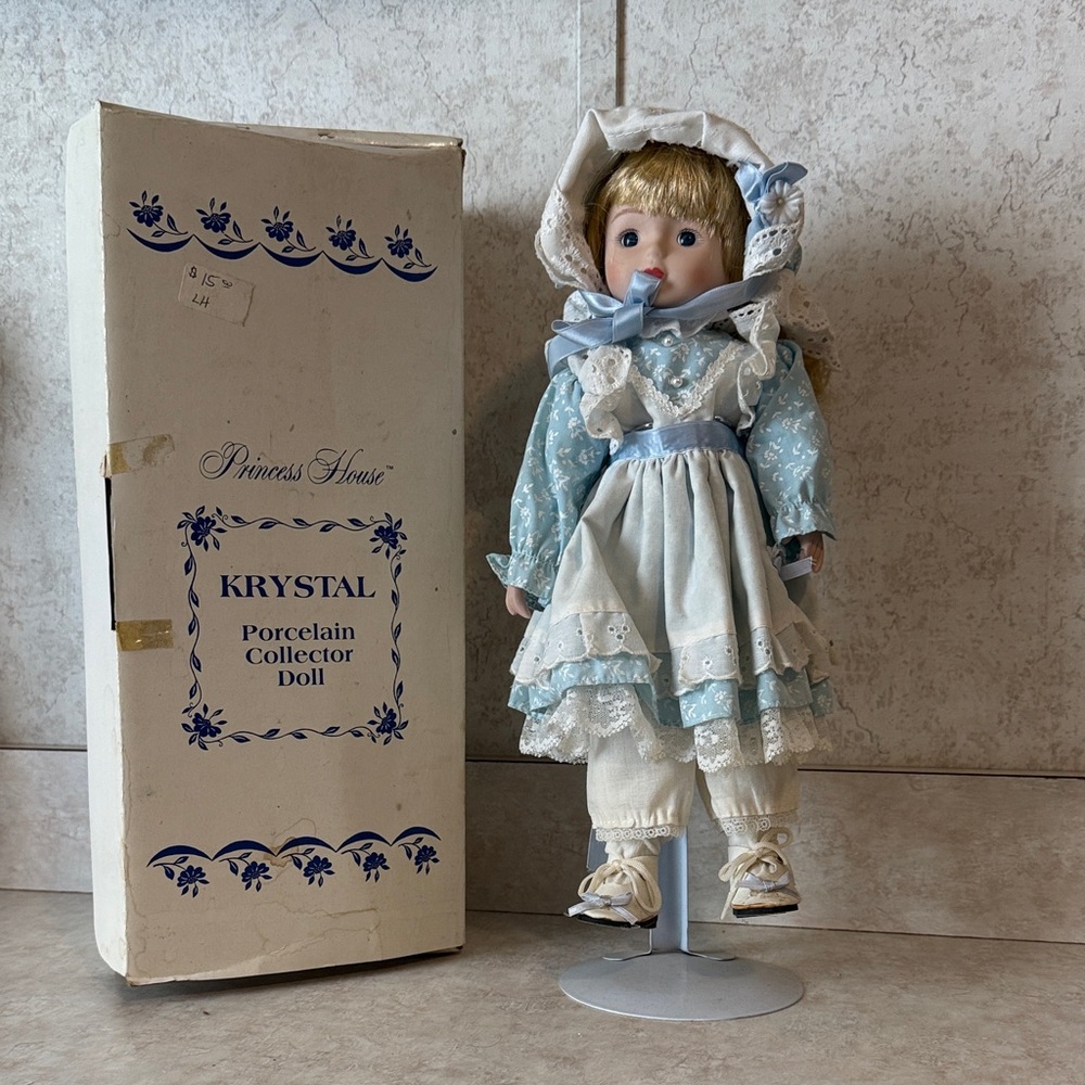 Princess House Blue and White Porcelain Doll
